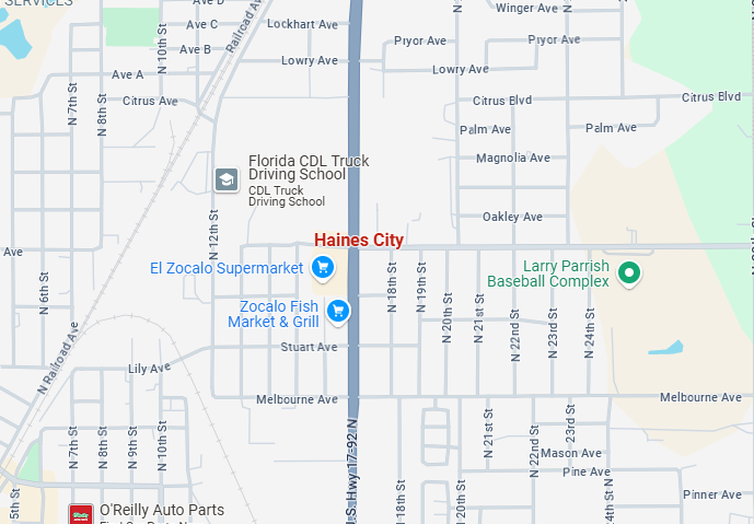 Haines City FL, Map