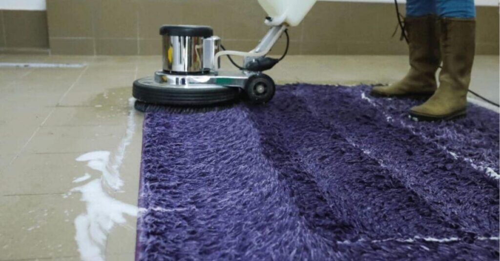 Hot water extraction carpet cleaning method used by Urban Floors for deep fiber cleaning