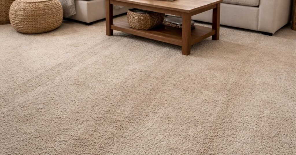 Carpet traffic lanes showing why regular professional carpet cleaning is needed
