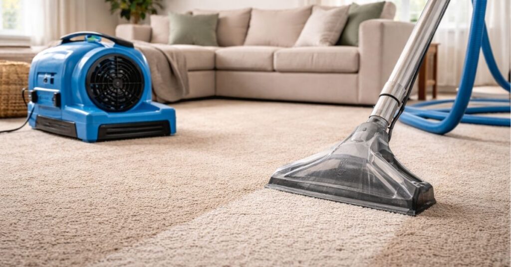 Urban Floors low-moisture carpet cleaning service in Clermont FL preventing mold and residue buildup
